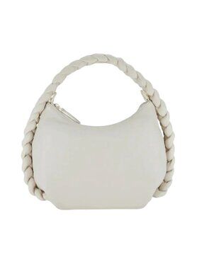 Dolce Vita Pippa Braided Handbag in Cream Leather